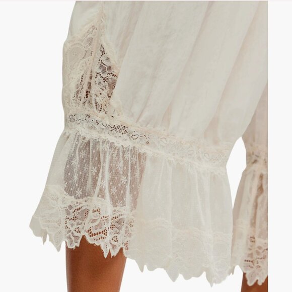NEW Free People Intimately FP Forever Young Bloomer Capri Sleep Pants Lace Small - Picture 4 of 7